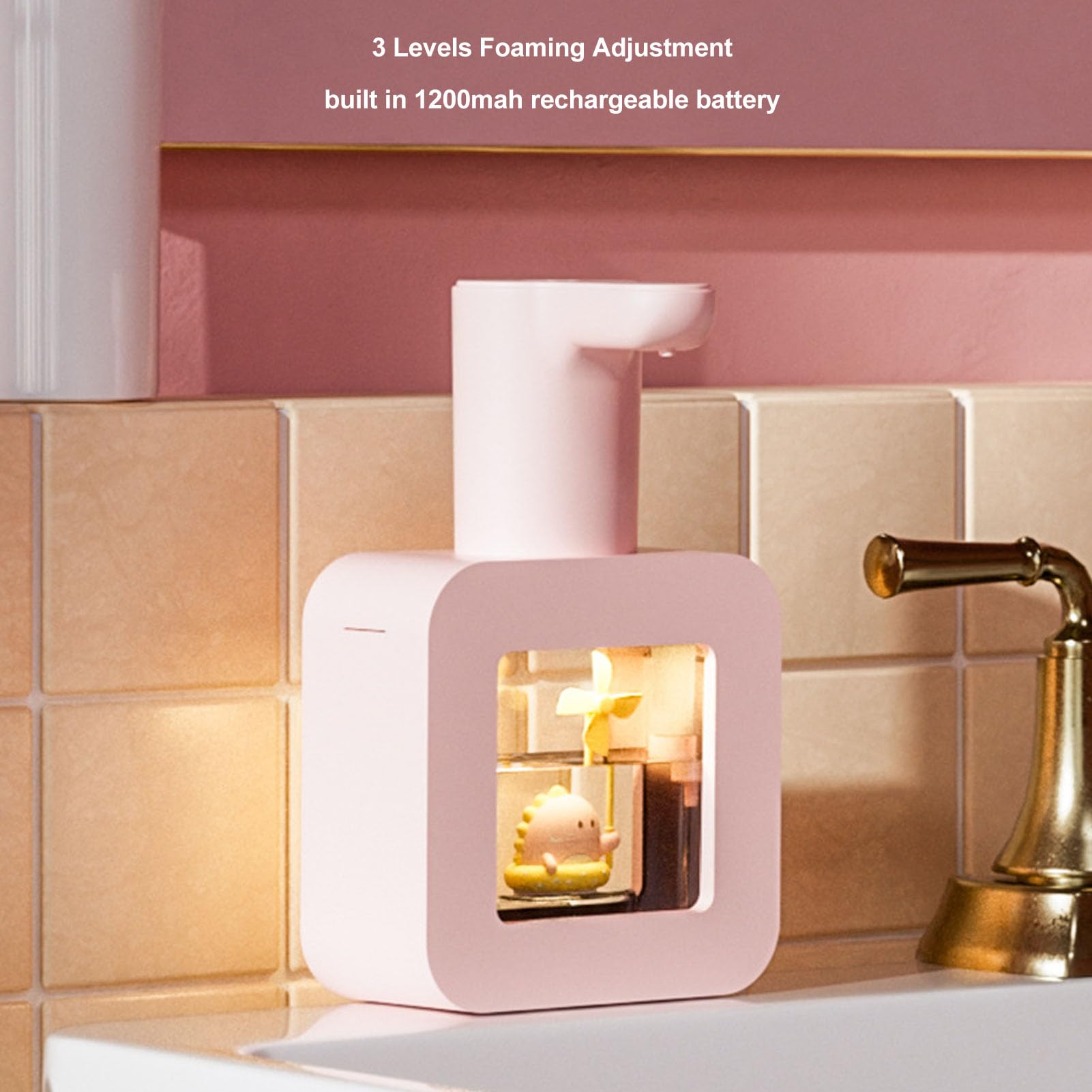 Amazon｜泡ソープディスペンサー コンパクト 3段階調節可能 自動